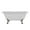 White-Matt Silver, variant on Juniper 60 Inch Acrylic Double Ended Clawfoot Tub - Rim Faucet Drillings - Lion Paw Feet