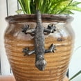 thumbnail image 5 of Vintage Bronze Gecko Planter Pot Hugger Flower Figurine – Resin Climbing Lizard Statue for Garden, Fairy Garden Terrarium, Outdoor Fence, Yard,, 5 of 9