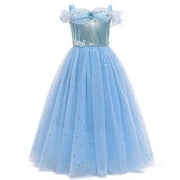 KAWELL Cinderella Princess Dress Costume, Christmas Party Costume for Toddler Girls 2-11T