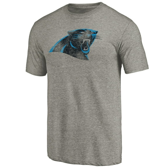 Men's Ash Carolina Panthers Distressed Team T-Shirt