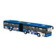 thumbnail image 3 of Juguete de autobús fundido a presión, juguete de autobús articulado de dos secciones, decoración de metal, aleación, simulación de autobús, modelo de azul, 3 of 8