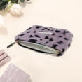 thumbnail image 3 of Unique Bargains 1 Pc Small Heart Drawstring Makeup Bag for Vacation Business Travel Plush Purple, 3 of 5
