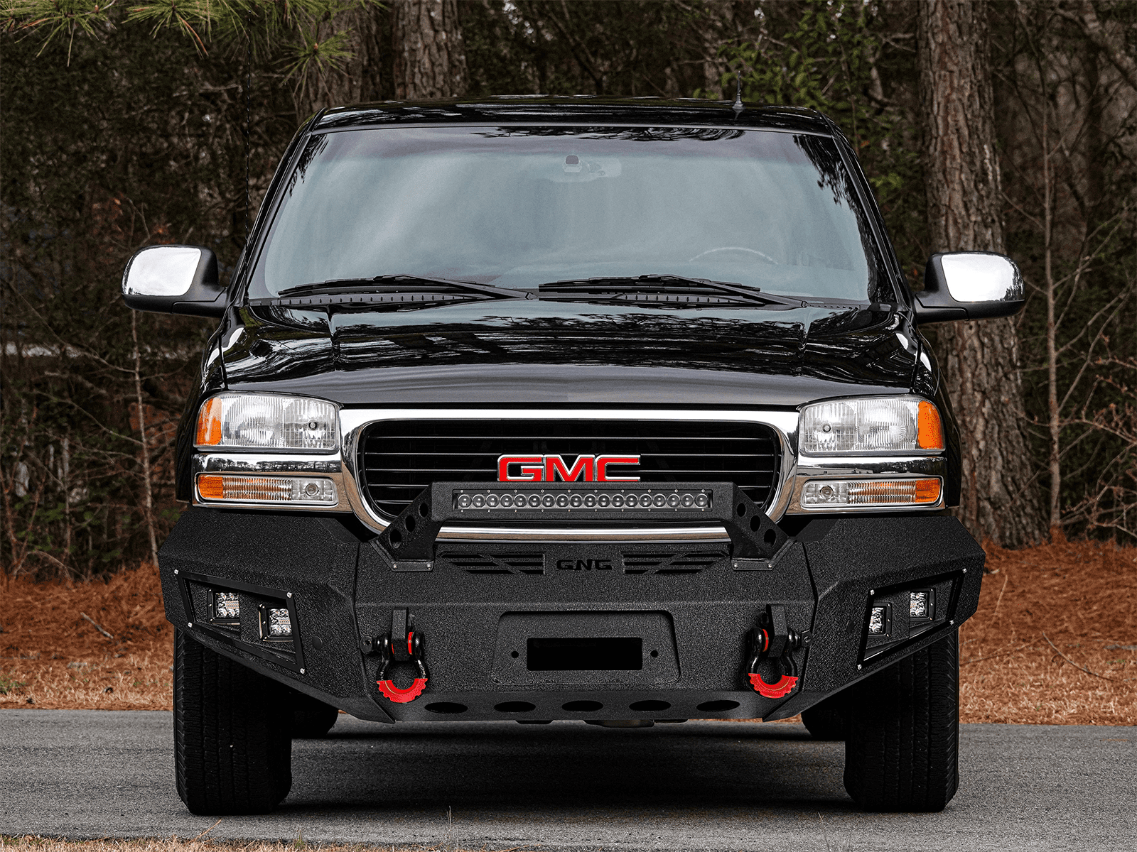 TIOYAR For 2003-2006 GMC Sierra 2500/3500 Steel  Front Bumper With Winch Plate&Lights