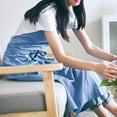 thumbnail image 5 of Japanese Style Fishtail Apron for Women Soft Cotton Artists Smock Kitchen Baking with Pockets, 5 of 5