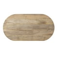 thumbnail image 4 of Kate and Laurel Conan Oval Wooden Coffee Table, 38 x 20 x 17, Natural Brown, Mid-Century Rounded Living Room Table with Solid Mango Wood Construction and Tapered Dowel Legs, 4 of 9