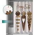 thumbnail image 2 of Shower Curtain Waterproof Shower Curtain for Bathroom,Bathtub,Shower, Happy Easter Carrot Shower Curtain Set with Hooks for Home Decoration 72x72 Inch, 2 of 5