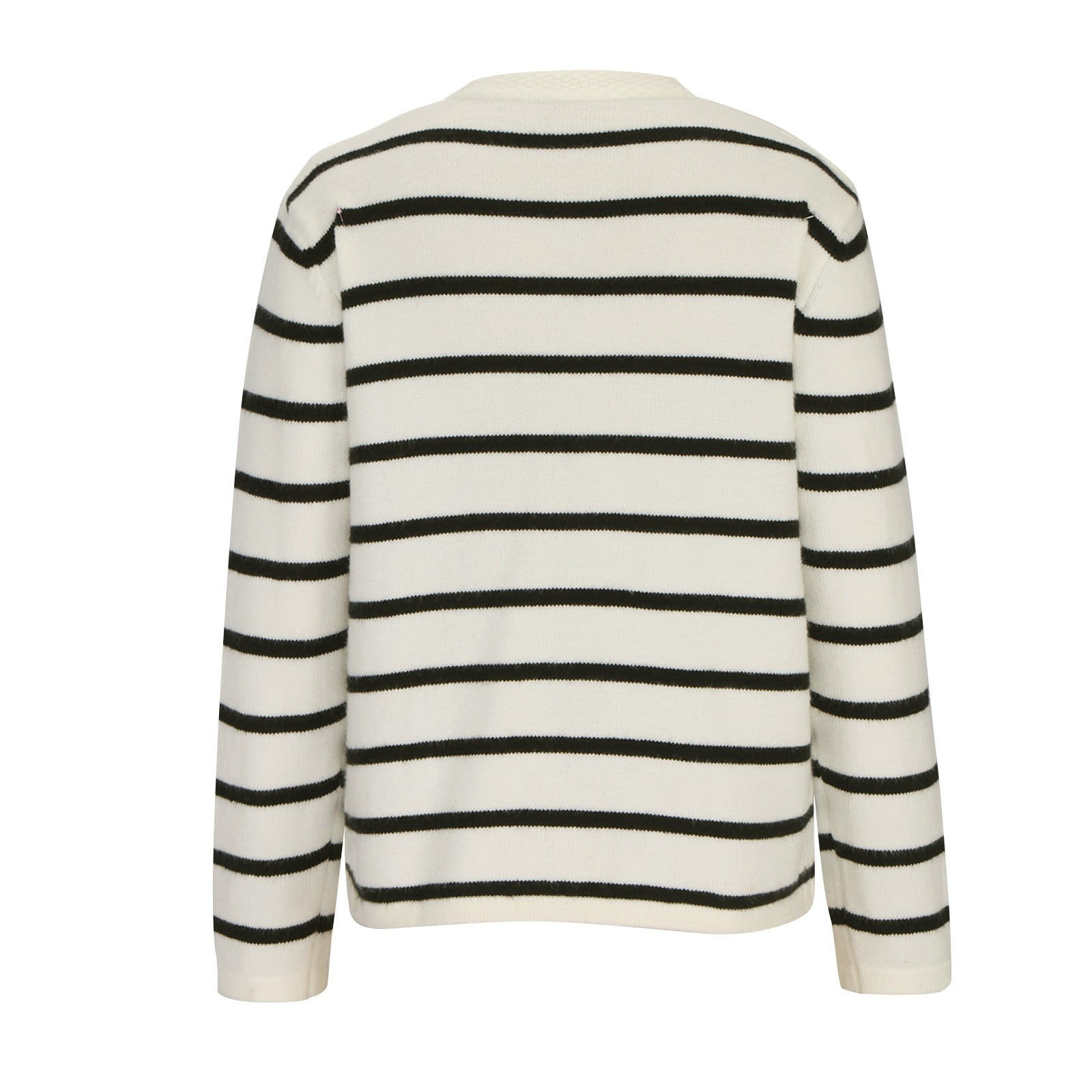 Ofreoo Women's Winter Casual Striped Knitted Cardigan Long Sleeve Button Jacket Top Cardigan Sweaters for Women Great Gifts for Less