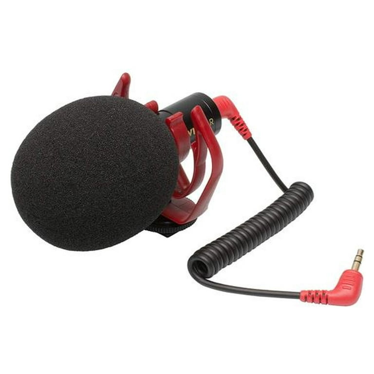 Microphone portable d'appareil-photo, microphone d'entrevue vidéo de  cheveux de lapin microphone directionnel d'enregistrement micro de fusil de  chasse avec la monture de choc pour l'iphone