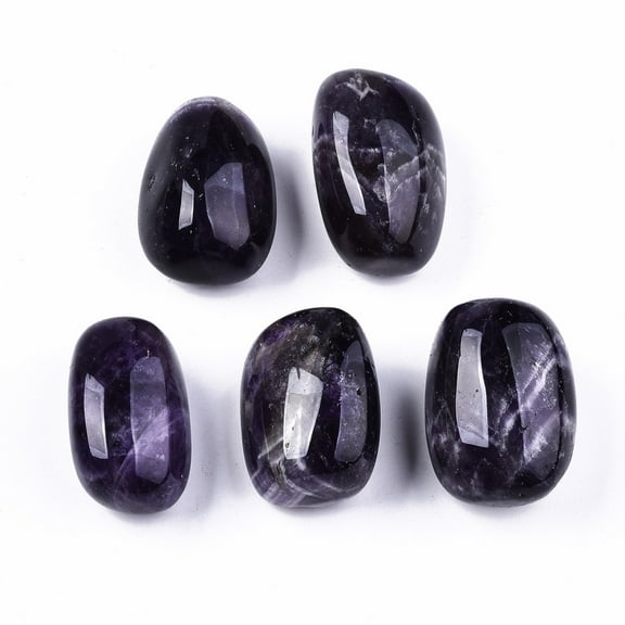 Natural Amethyst Beads Healing Stones for Energy Balancing Meditation Therapy Tumbled Stone Vase Filler Gems No Hole/Undrilled 20~39x20.5~29x12.5~25mm 250~300g/bag