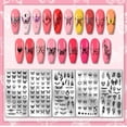 thumbnail image 3 of PH 5pcs Butterfly Nail Stamping Plates Angel Wings Nails Art Stencils Flame Pattern Manicure Art for Women Manicures Salon DIY Designs 4.7x2.3 Inch Colorful, 3 of 7