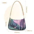 thumbnail image 3 of FORMRS Womens Shoulder Bag with Chain Strap Clutch Purse Cute Tote Handbag, Green Night Deer, 3 of 7