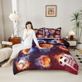 thumbnail image 4 of Homewish Football Soccer Basketball 2pcs Bedding Comforter Set For Teens,Sport Theme Twin Comforter Sets,Ball Game Breathable Bedding Set,Luxury Bedroom Decor,Reversible, 4 of 8