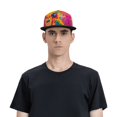 thumbnail image 3 of Flat Bill Trucker Hats for Women Men - Colorful Parrot Jungle Dream A Adjustable Flat Baseball Cap Snapback Hats Dad Hats for Men, 3 of 7