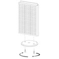 thumbnail image 4 of Azar 700513-WHT Pegboard Two-Sided Counter Display, White Solid Pegboard, 4 of 5