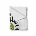 thumbnail image 2 of Saying Soft Flannel Fleece Throw Blanket, Olive You Calligraphic Phrase with a Funny Smiling Face Grungy Look, Cozy Plush for Indoor and Outdoor Use, 70" x 90", Olive Green White, by Ambesonne, 2 of 6