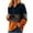 Blue, variant on Zpanxa Women Fall Winter Loose Color Block V-Neck Buttons Crop Workout Long Sleeve Hoodied Sweatshirt Tops Pullover Blouse Green M