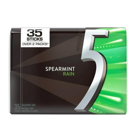 Wrigley s 5 Spearmint Rain Sugarfree Gum (Pack of 48)