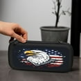 thumbnail image 6 of Eagle, America Flag Background, Carrying Case For Nintendo Switch & OLED Version, Eva Pouch Case for Console & Accessories with 10 Game Card Slot & Wristband, Black, 6 of 6