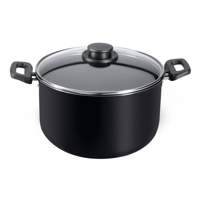 Olla Mainstays Asas Negro 24 cm