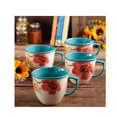 thumbnail image 1 of The Pioneer Women Tasse à Café Décorée Marché aux Puces, Floral Turquoise, Ensemble de 4, 1 of 1