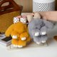 thumbnail image 3 of Mini Rabbit Hair Bow Pendant Bag Strap Car Key Chain Cute Bunny Couple Pendant Cute Keychain Key Chains, 3 of 8