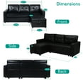 thumbnail image 3 of Laura Reversible Sleeper Sectional Sofa Storage Chaise by Home Emporium-Color:White,Fabric:Velvet, 3 of 11
