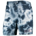 thumbnail image 2 of Men's New Era College Navy Seattle Seahawks Tie-Dye Shorts, 2 of 3
