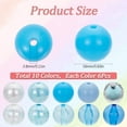 thumbnail image 2 of 1 Box 10 Colors 60Pcs 16mm Acrylic Beads Bulk Large Blue Plastic Beads Big Transparent Opaque Bubblegum Ball Candy Round Beads for Jewelry Making Diy Bracelets Necklaces Supplies Women Adult for DIY, 2 of 4