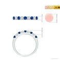 thumbnail image 6 of ANGARA Natural Shared Prong Sapphire and Diamond Half Eternity Ring in 14K White Gold for Women (Size-2.5mm) | September Birthstone, Anniversary, Jewelry Gift for Women | Natural Blue Sapphire Ring, 6 of 11