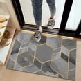 thumbnail image 2 of Gray Gold Hexagon Marble Pattern Door Rugs,Washable Non Slip Door Mats Indoor,Decorative Door Mats,Entry Mat Indoor for Entrance,Bedroom,Kitchen,Bathroom,20"x32", 2 of 6