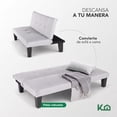 thumbnail image 3 of Sofá Cama Mia Individual Plegable y Reclinable Tapizado Lino gris, 3 of 8