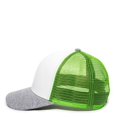 thumbnail image 5 of Outdoor Cap RGR-200M Mesh Back, Polyester/Spandex Cap-White/Green/Heathered Grey, 5 of 8