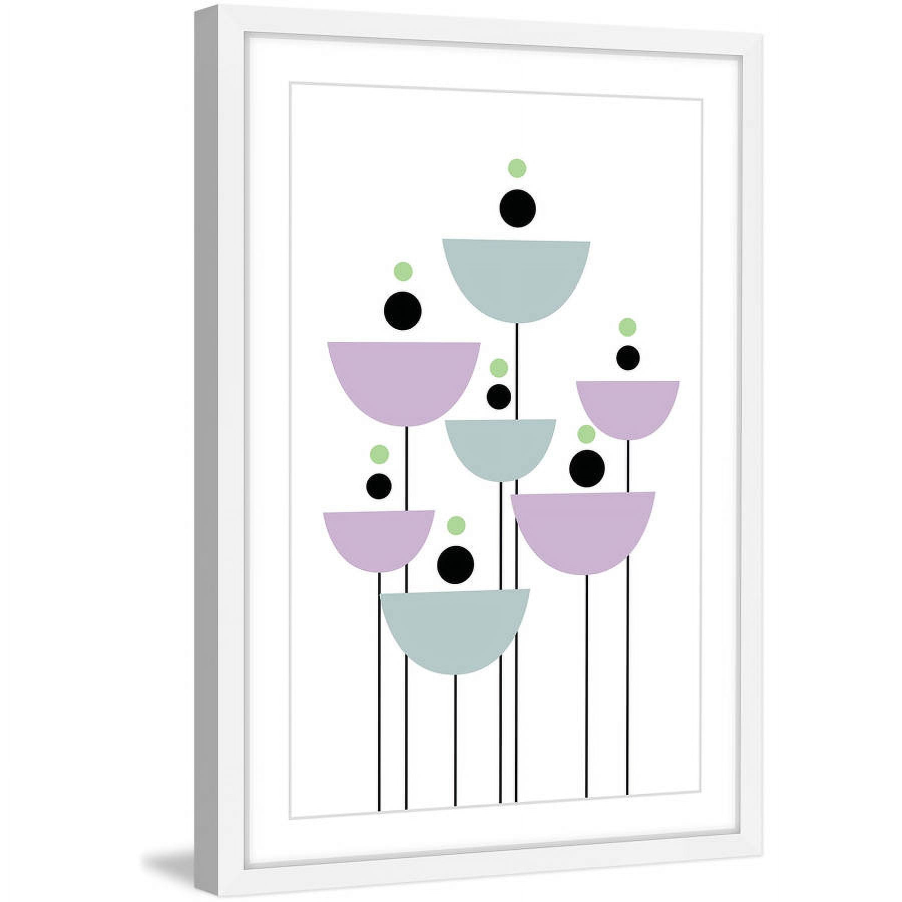 "Bowl Flowers" Framed Painting Print