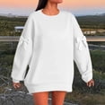 thumbnail image 2 of Trubkh Sweatshirts for Women Womens Sweat Shirts No Hood Sweatshirts for Women Trendy Crewneck Sweatshirt Comfort Colors Sweatshirt Womens Crewneck White 3xl, 2 of 6