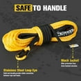 thumbnail image 4 of BUNKER INDUST 1/4" x 50' Synthetic Winch Rope,9500LBS ATV UTV Winch Cable with Protective Sleeve 50 FT Winch Line Replacement for 4500 to 6000LBS Winch, 4 of 7