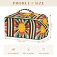 thumbnail image 4 of FORMRS Makeup Bag Travel Cosmetic Organizer for Women Fold Flat Zipper Pouch with Handle, Geometric Sun, 4 of 8