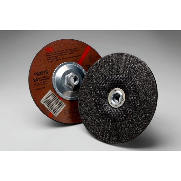 3M General Purpose Depressed Center Wheel, T27, 7 in x 1/4 in x 5/8-11 Internal, 24, 10 per inner, 20 per case