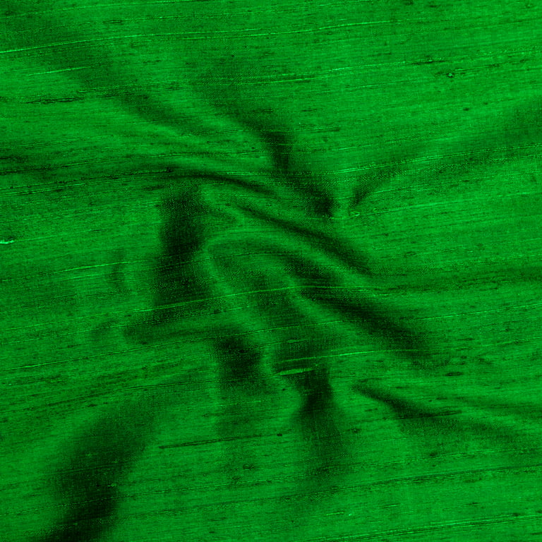Fabric Mart Direct Emerald Green 100% Pure Silk Fabric By The Yard, 41  inches or 104 cm width, 1 Yard Green Silk Fabric, Pure Silk Dupioni Bridal  Dress Fabric, Upholstery Curtain Wholesale Fabric 