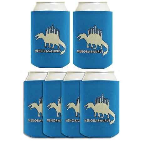 Hanukkah Menorah Hanukkah Menorah-Saurus 6-Pack Can Drink Sleeves