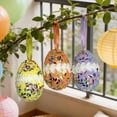 thumbnail image 5 of dajkiuy 6Pcs Easter Hanging Eggs, Colorful Foam Eggs Spring Hanging Egg Tree Ornaments for Party Birthday Home Garden Decoration, 5 of 6