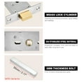 thumbnail image 4 of Unique Bargains Round Recessed Door Lock Stainless Steel 304 Hidden Recessed Invisible Handle, Brass, 4 of 9