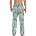 thumbnail image 2 of Floral Daisy Pattern Ghost Pajama Pants, Men's Lounge Pants Light with Drawstring and Pockets, Christmas New Year Birthday Father's Day Gifts, X-Large, 2 of 7