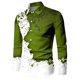 thumbnail image 1 of Camisa de manga larga para hombre, nueva moda, con solapa y botones, informal, para fiestas al aire libre, cómoda, material suave, morado, dorado y negro, talla grande, 1 of 6