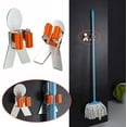 thumbnail image 3 of Mop and Broom Holder - 304 Stainless Steel Self Adhesive Mop and Broom Holder with Spring Clip - Bathroom Garage Storage Boxes Cleaning Tools Hanger (2 Packs), 3 of 8