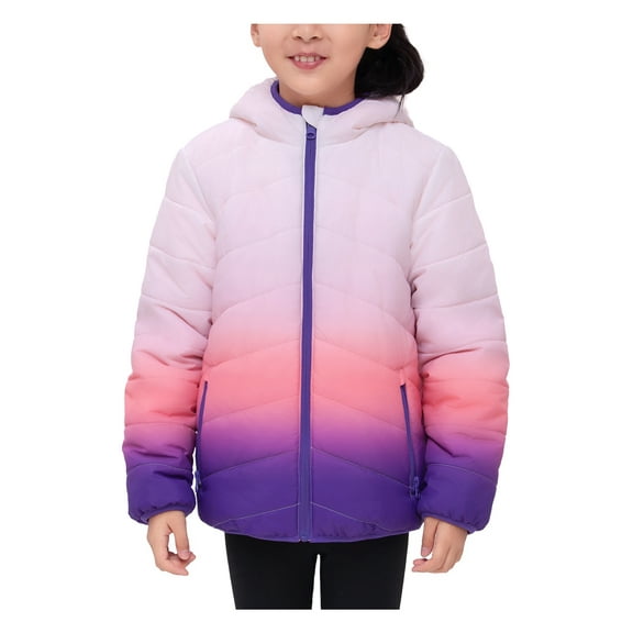 Rokka&Rolla Girls' Reversible Jacket Fleece Lined Puffer Coat