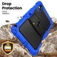 thumbnail image 4 of XYX for Lenovo Tab M11/K11 LTE 2024 Case 11 inch, 3in1 Heavy Duty Shockproof Tablet Cover with Stand, Shoulder Strap, Blue, 4 of 7