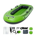 thumbnail image 3 of VEVOR Inflatable Boat, 3-Person Inflatable Fishing Boat, Strong PVC Portable Boat Raft Kayak, 45.6" Aluminum Oars, High-Output Pump, Fishing Rod Holders, and 2 Seats, 750 lb Capacity, 3 of 9