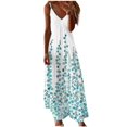thumbnail image 2 of Robe Longue Sans Manches à Col en V Imprimée Florale pour Femmes, 2 of 4