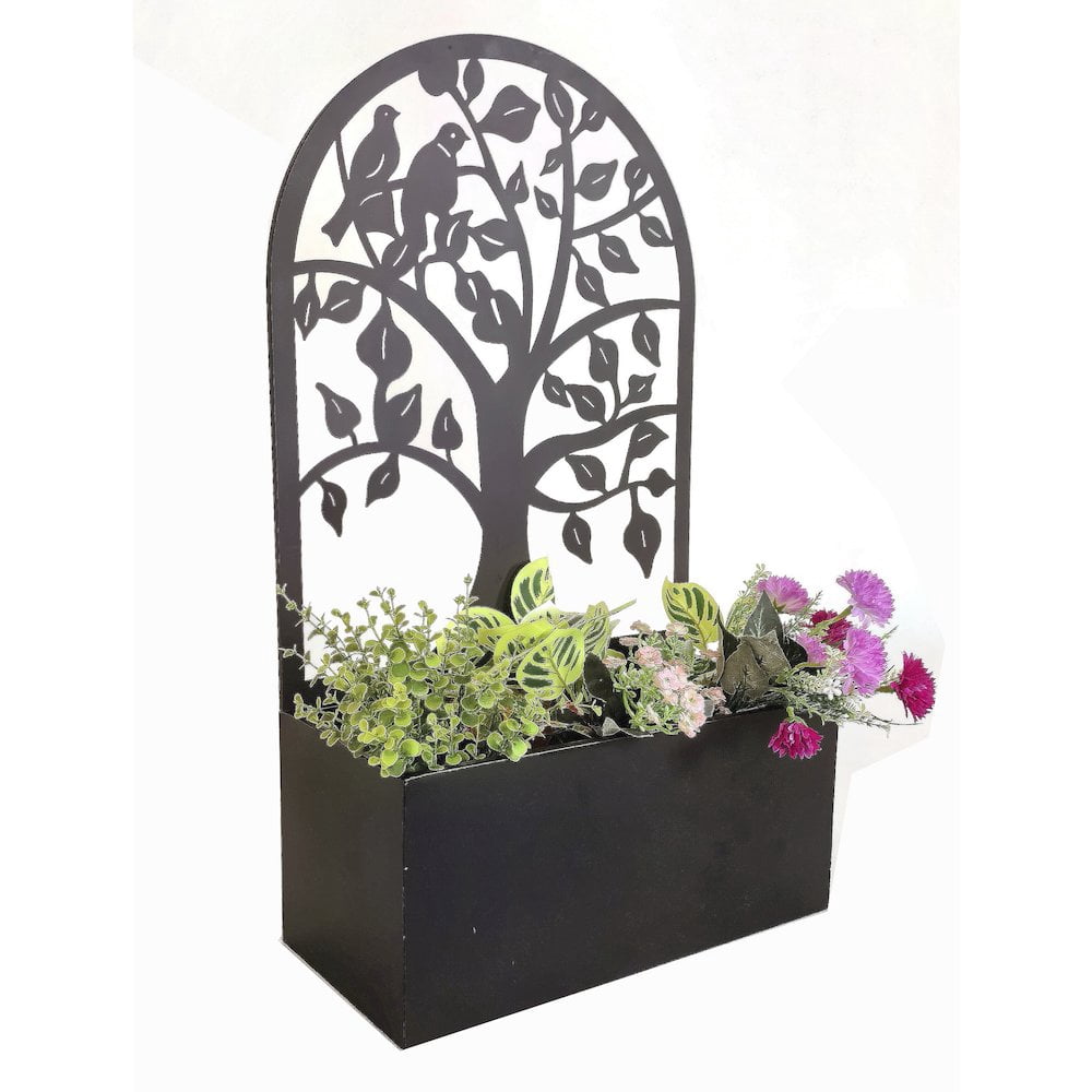 Hi-Line Gift Ltd. Garden Hanging Planter Black Metal Wall Decor