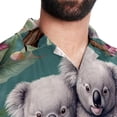 thumbnail image 5 of Koala Men's Short Sleeve Hawaiian Beach Shirts, Casual Printed Button Down Spread Collar Tops, Summer Unisex Style, 5 of 6